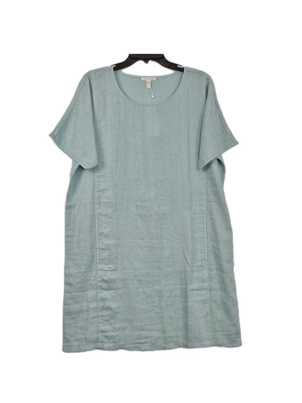 Eileen Fisher Women's Dress Size XS Linen  Mint Green Dolman Sleeve NWT  54